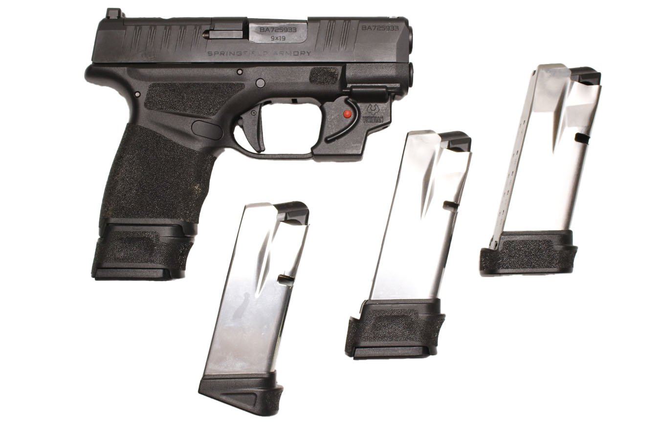 SPRINGFIELD Hellcat OSP 9mm Used Police Trade-in Optic Ready Pistol with Viridian Laser and Four Magazines